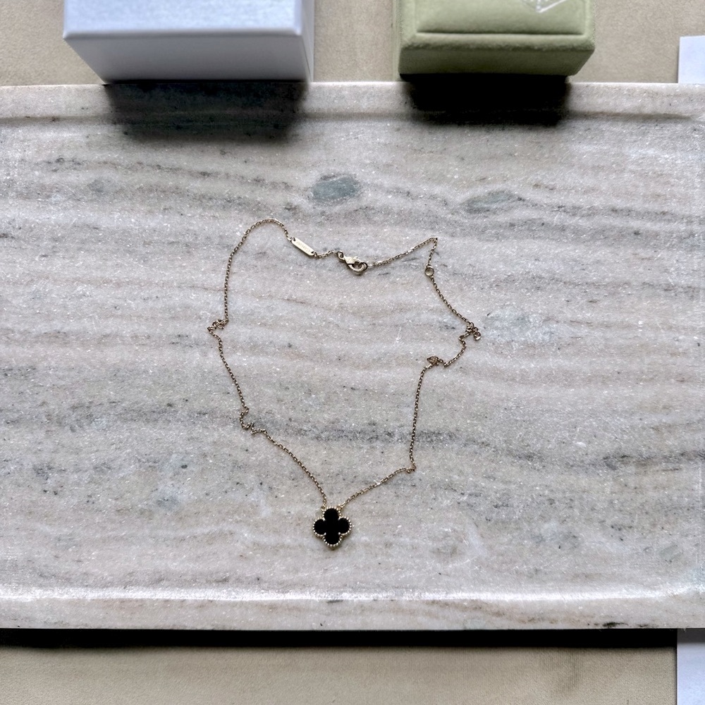*SOLD* Van Cleef & Arpels Vintage Alhambra Necklace - Onyx
